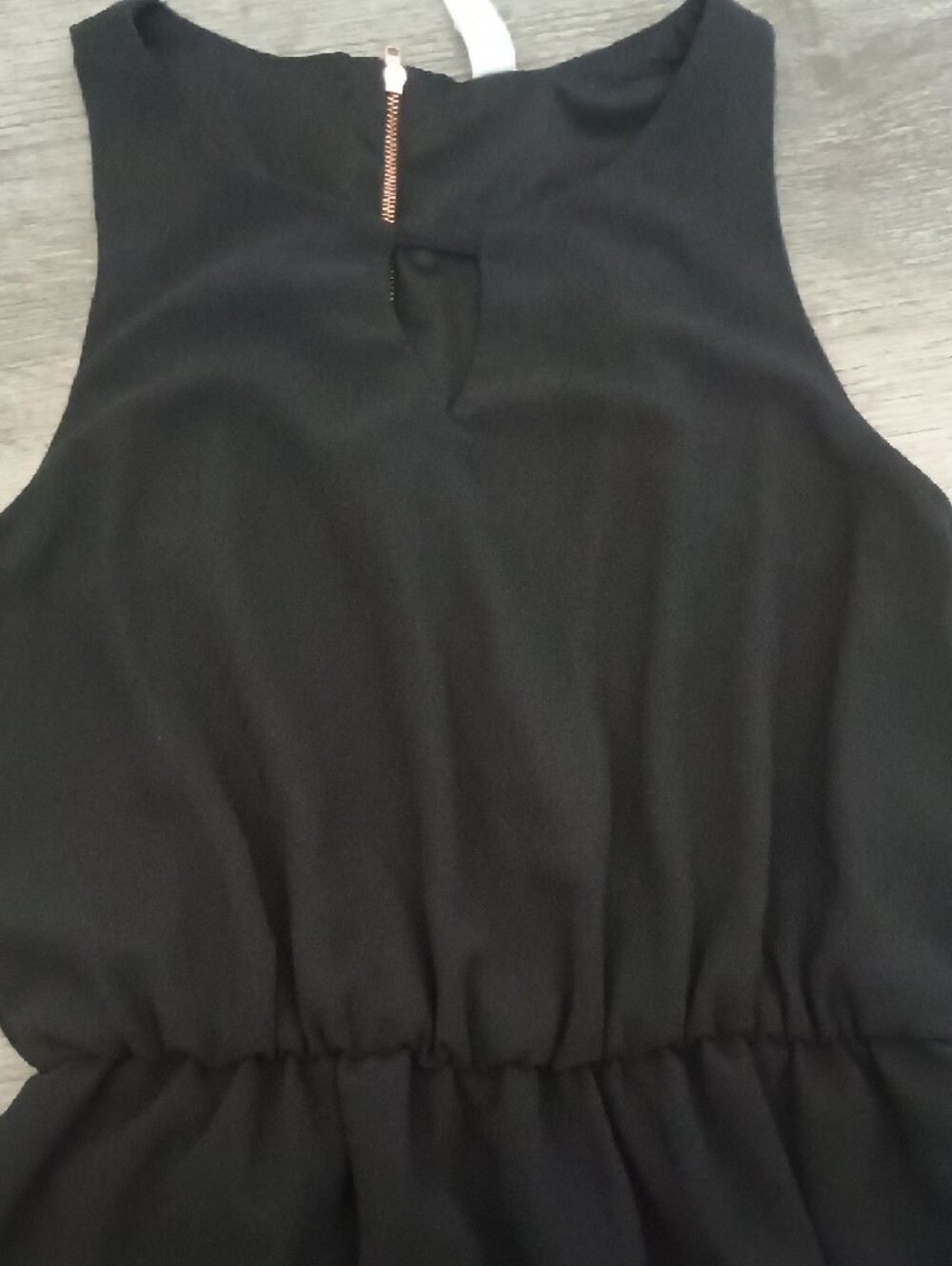 Xhilaration Black Sleeveless Mini Dress with Elastic Waist